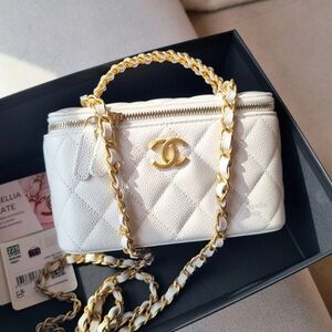 CC Novelty VIP White off Vanity bag with box